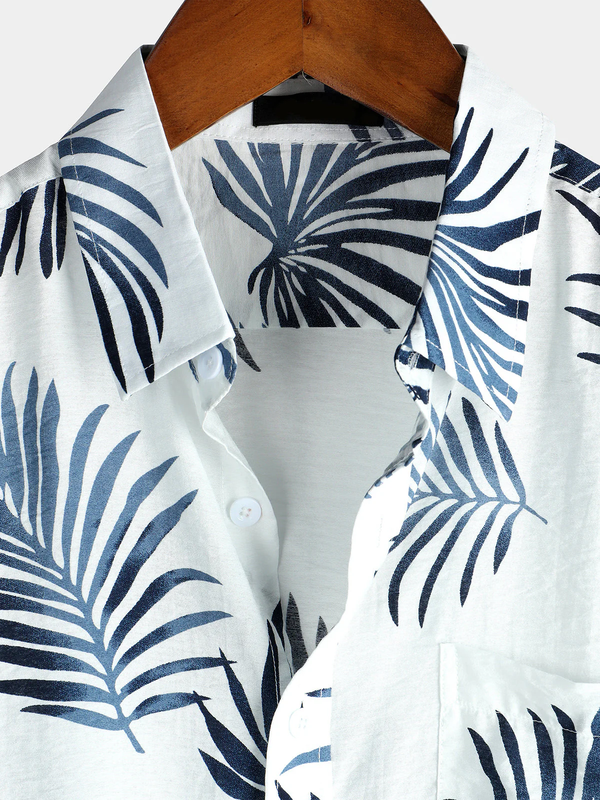 Chemise à manches courtes à fleurs blanches pour hommes Hawaii – Image 4