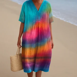 SOLÈNE | Robe tie-dye coucher de soleil