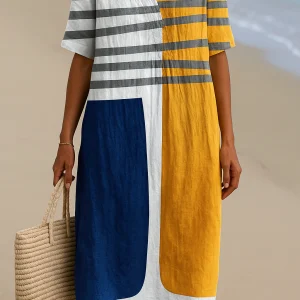 Nadège | Robe à blocs de couleur