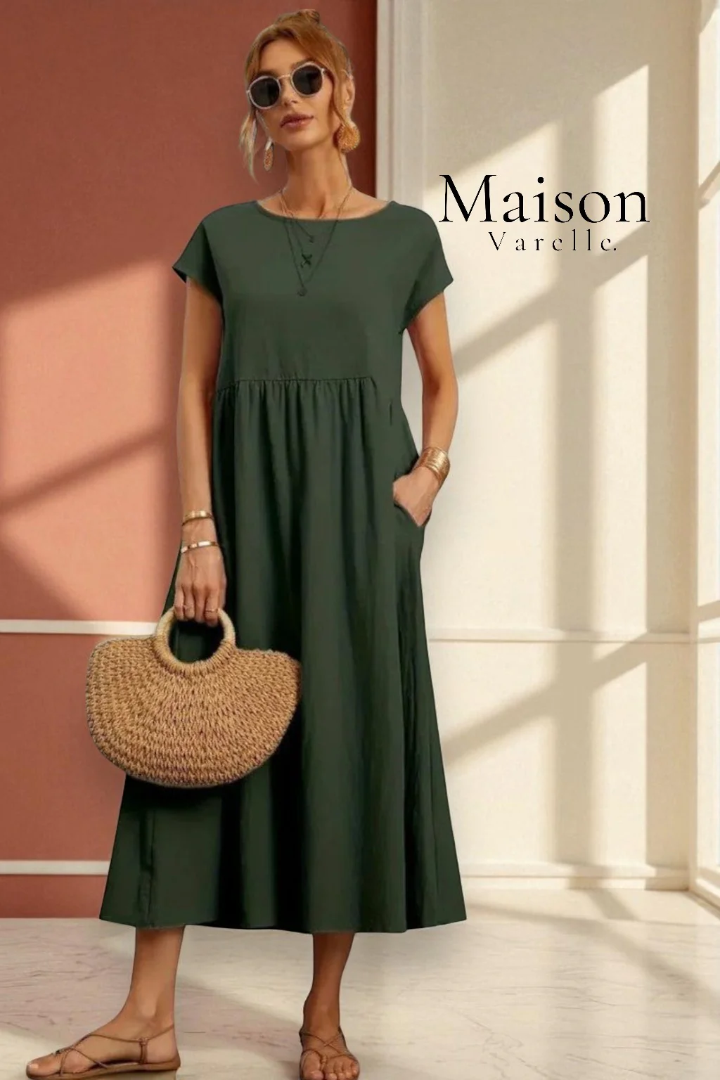 Sofia™ | Robe en coton et lin – Image 2