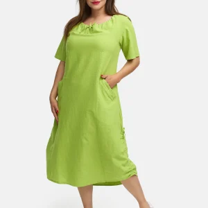 Robe en lin en ligne A 'Venti'