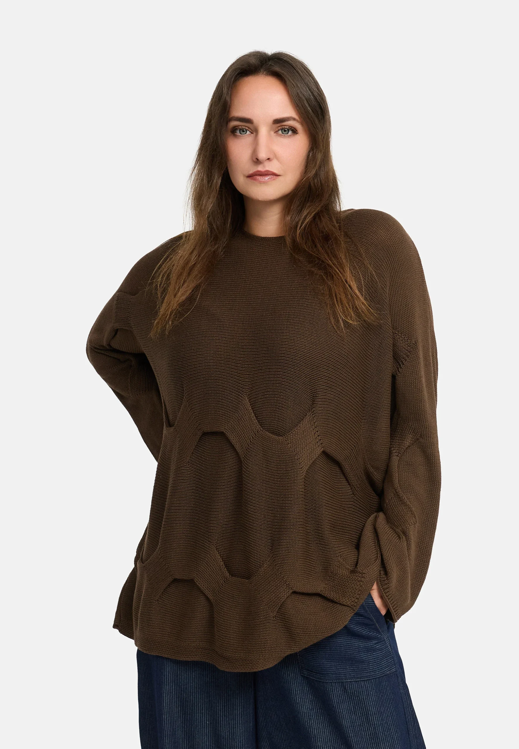 T-shirt en tricot en pur coton 'Cotona' – Image 2