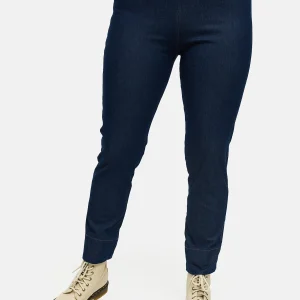 Pantalon 'Amira' – denim foncé, jambe conique & super stretch