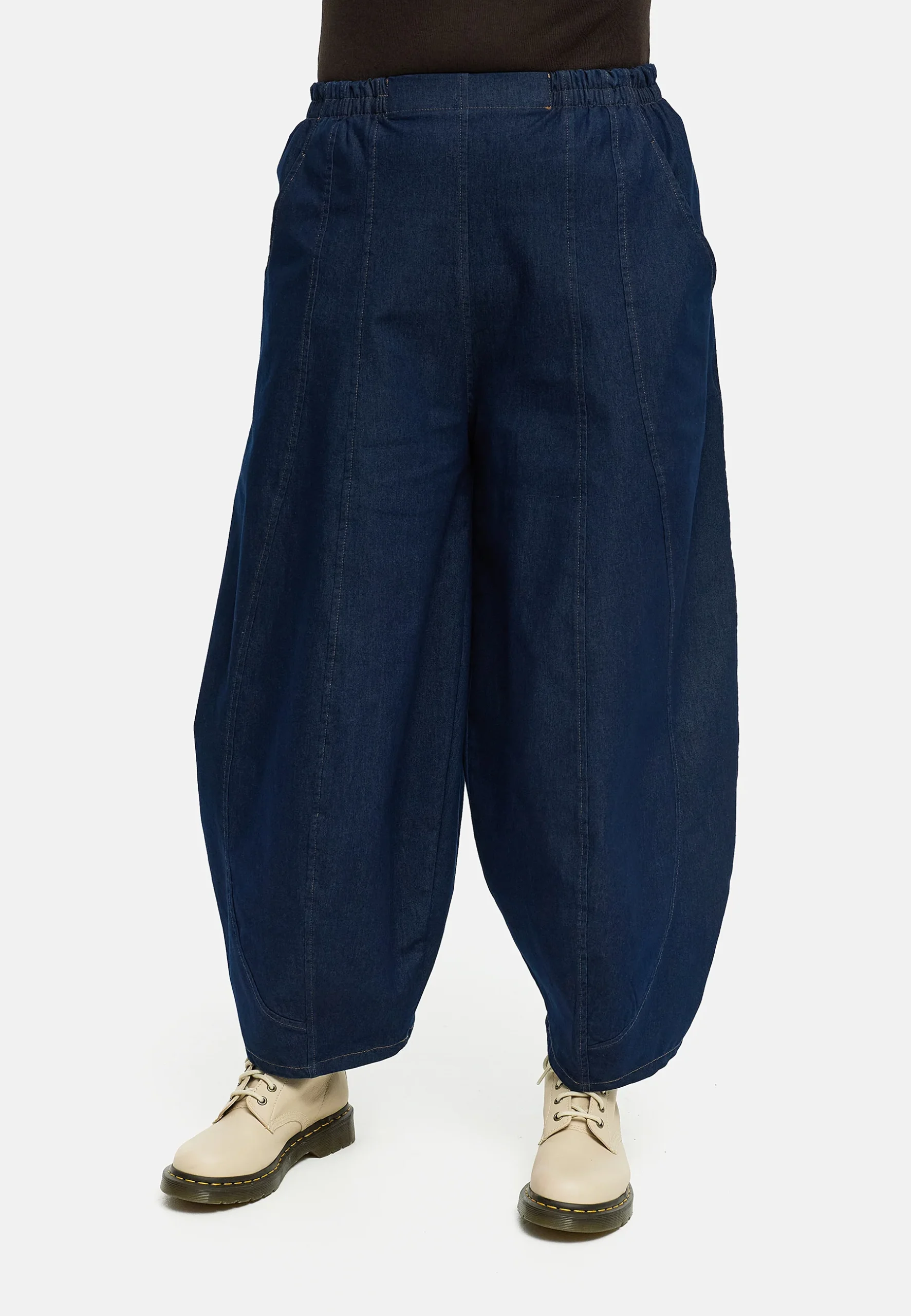 Pantalon 'Amira' – ballon, denim foncé & super stretch – Image 2