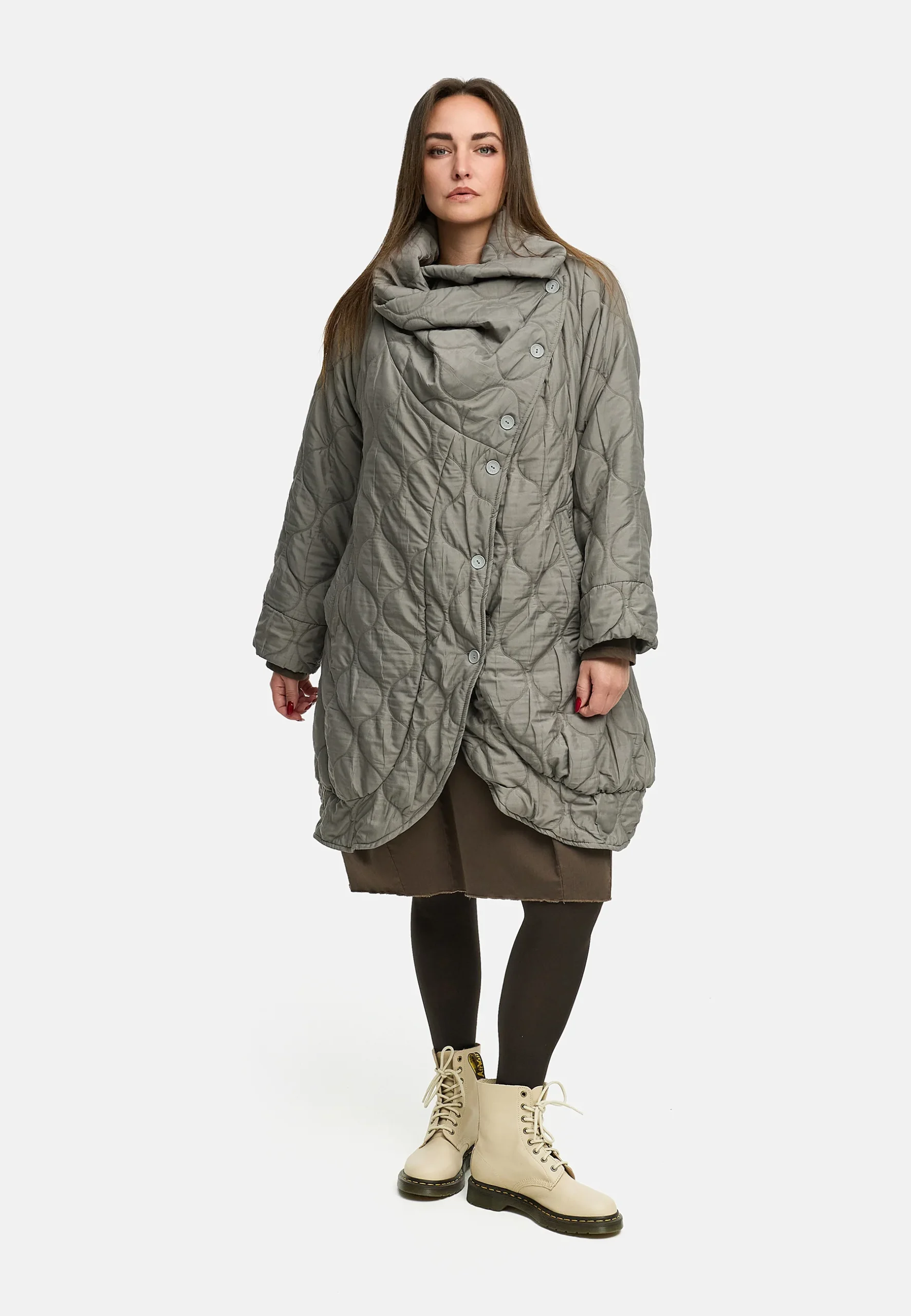 'Ysmara' manteau d'hiver marron – moderne, élégant & bien chaud – Image 3