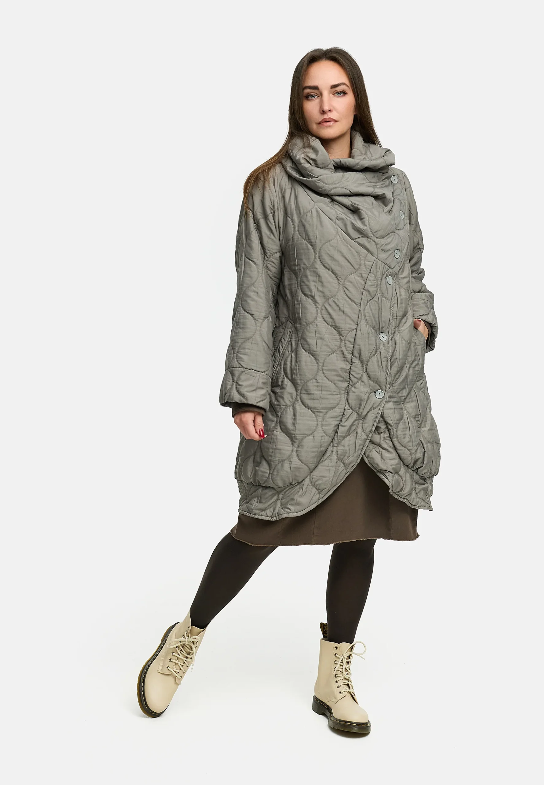 'Ysmara' manteau d'hiver marron – moderne, élégant & bien chaud – Image 5