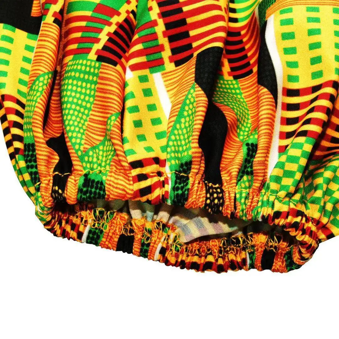 Vêtements africains pour femmes, été, femmes africaines, col en V, polyester, imprimé, t-shirt à manches longues, haut pour femmes en tissu imprimé africain – Image 4