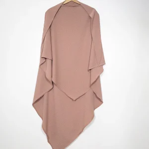 Khimar longue pour femme ref: Ca2510pk - Khimar Long en Soie de Médine qualité supérieure fluide et doux
