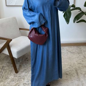 Robe Oversize en Jean Tencel Denim Brut