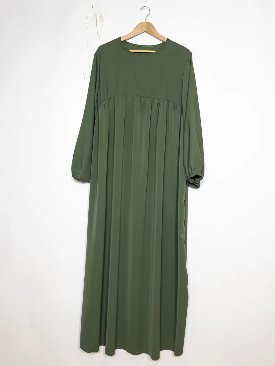 Abaya longue en soie de Médine REF: RO2379PK - légère, fluide et confortable – Image 6