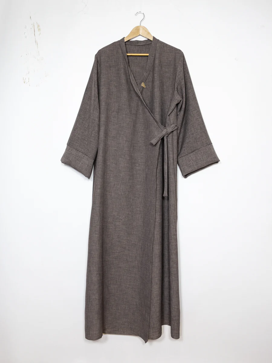 Abaya Longue 2383LIN - Large, Confortable et Élégante style Lin coupe fluide et large – Image 4