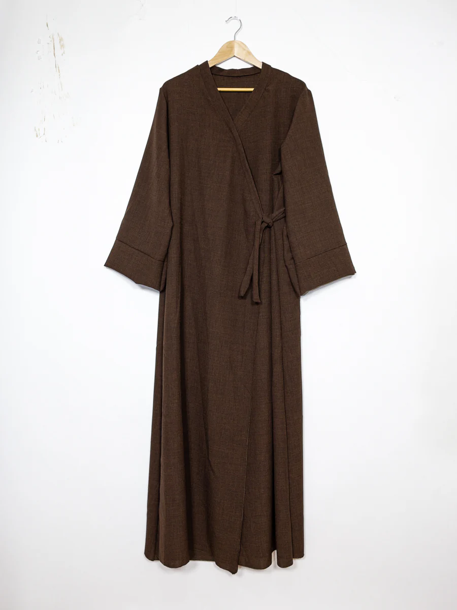 Abaya Longue 2383LIN - Large, Confortable et Élégante style Lin coupe fluide et large – Image 3