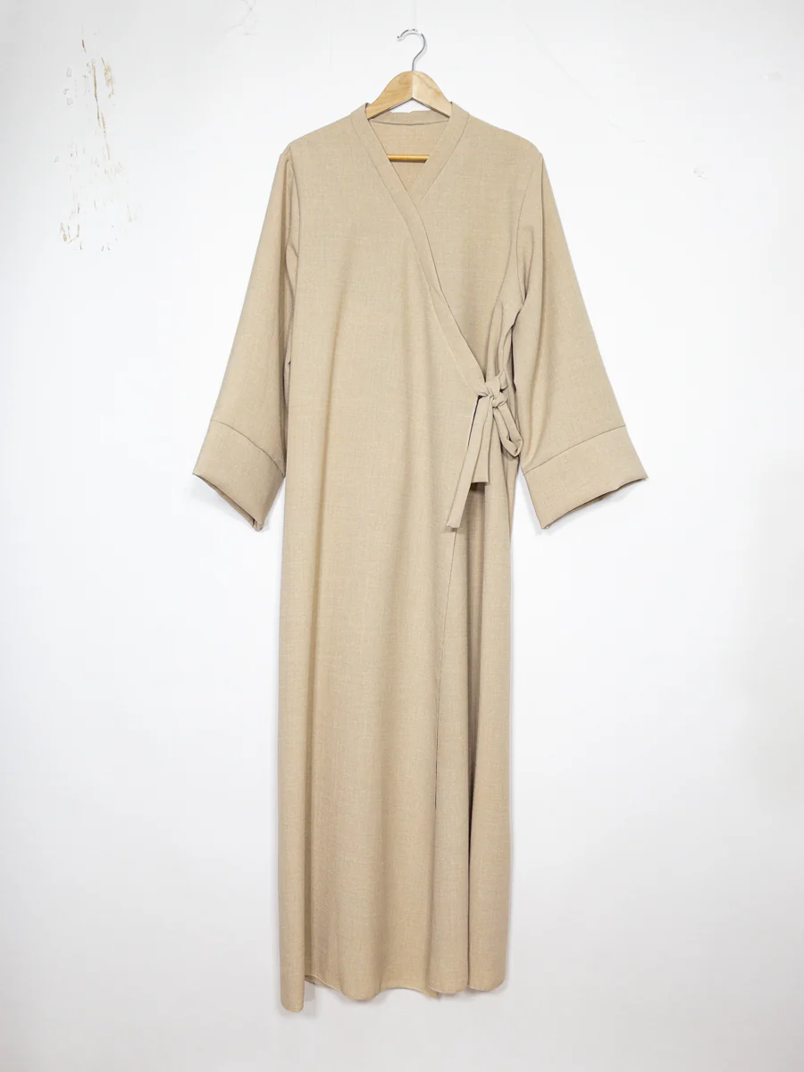 Abaya Longue 2383LIN - Large, Confortable et Élégante style Lin coupe fluide et large – Image 5