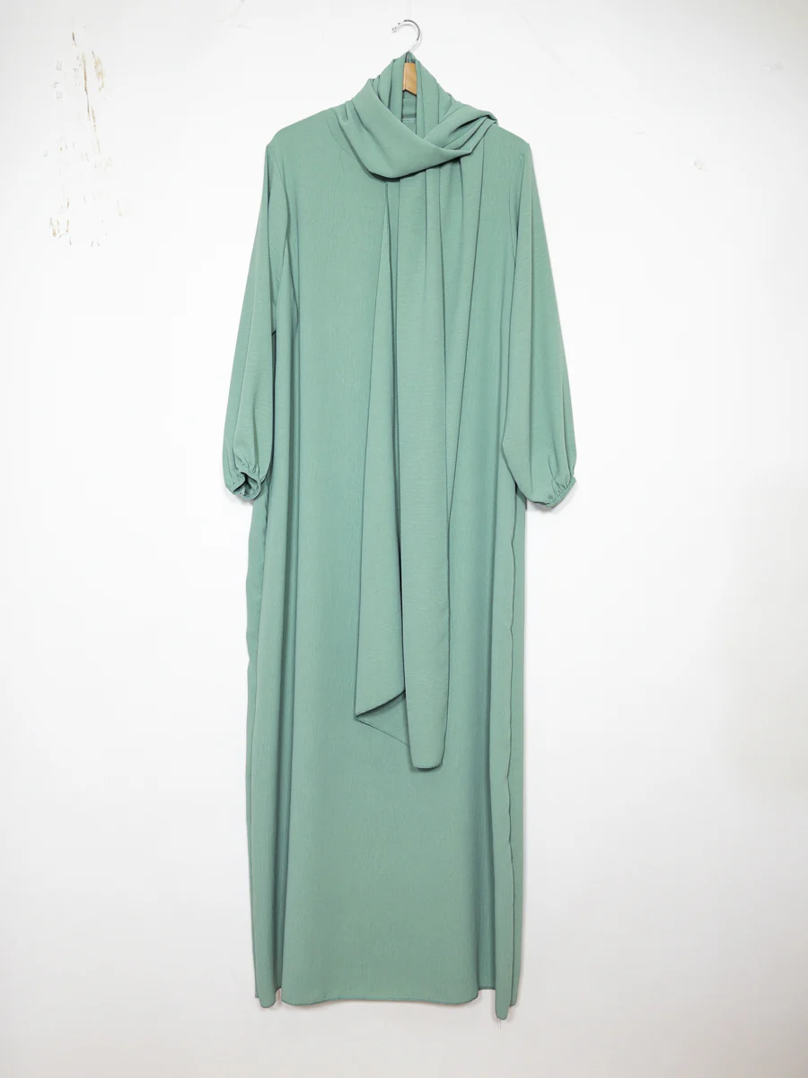 Abaya en jazz pour femme ref:ro2338 jazz pratique, confortable fluide et facile d’entretien – Image 8