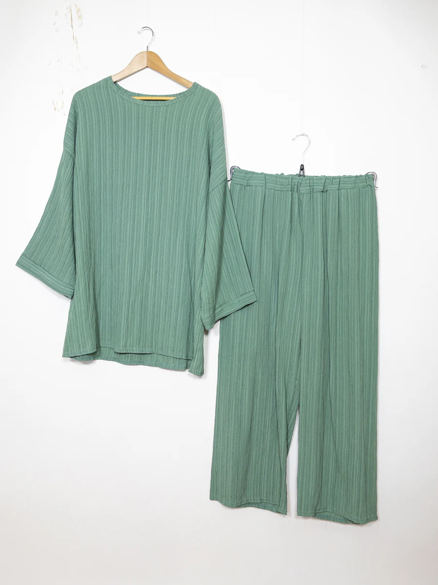 Abaya ensemble ref: EN2335 FF-59PAN - Ensemble Abaya Tunique et Pantalon Évasé fluide et confortable – Image 9