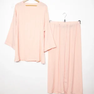 Abaya ensemble ref: EN2335 FF-59PAN - Ensemble Abaya Tunique et Pantalon Évasé fluide et confortable