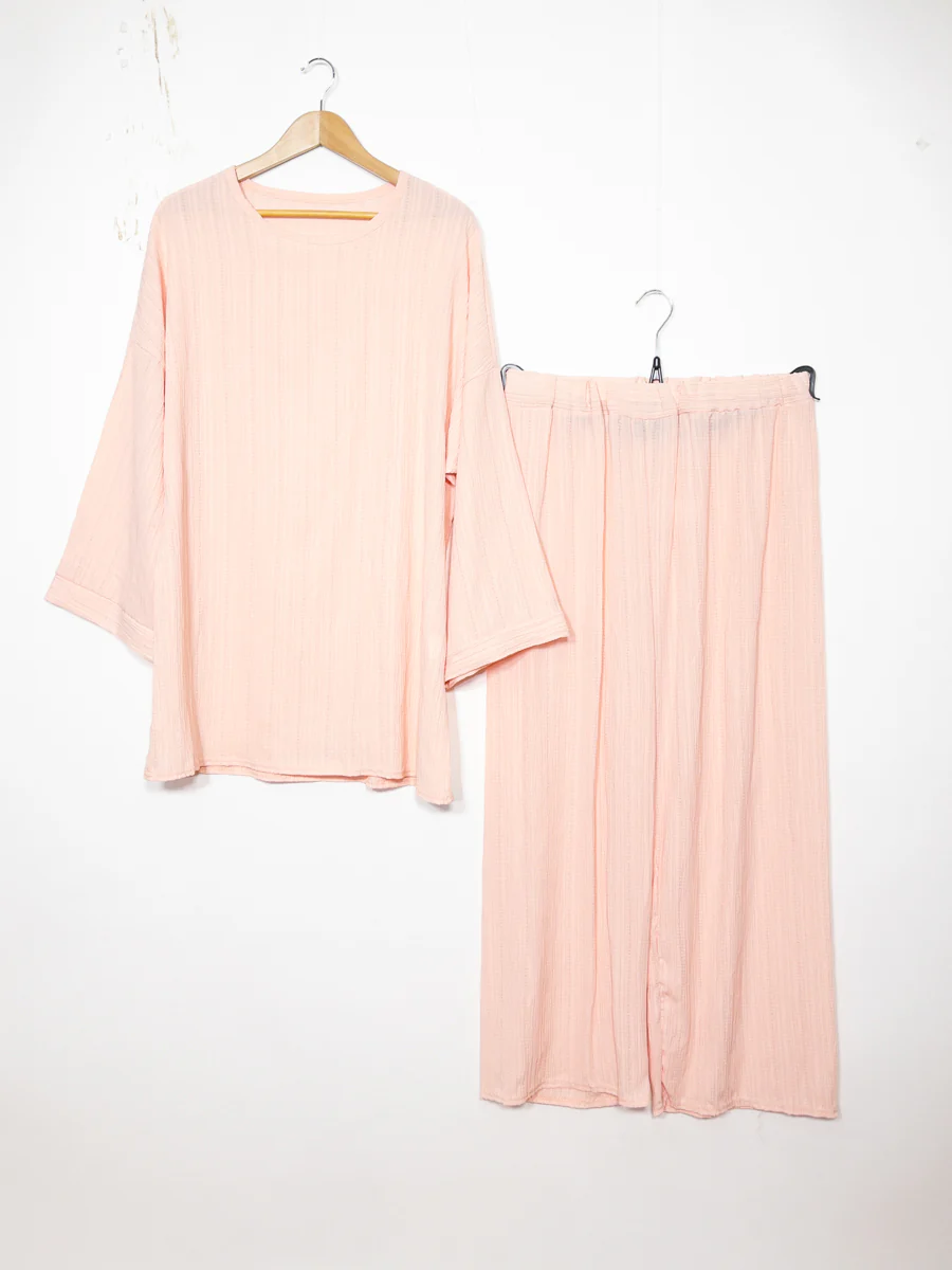 Abaya ensemble ref: EN2335 FF-59PAN - Ensemble Abaya Tunique et Pantalon Évasé fluide et confortable – Image 2