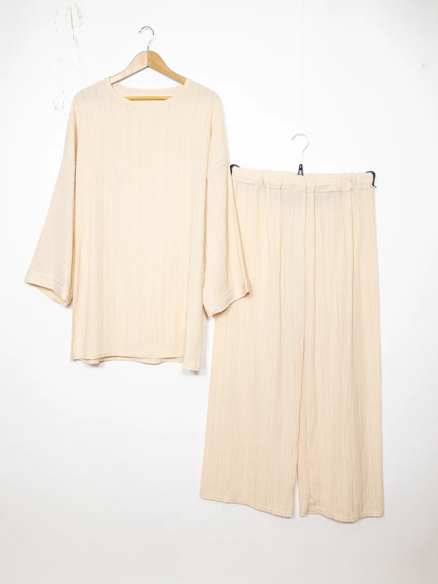 Abaya ensemble ref: EN2335 FF-59PAN - Ensemble Abaya Tunique et Pantalon Évasé fluide et confortable – Image 5