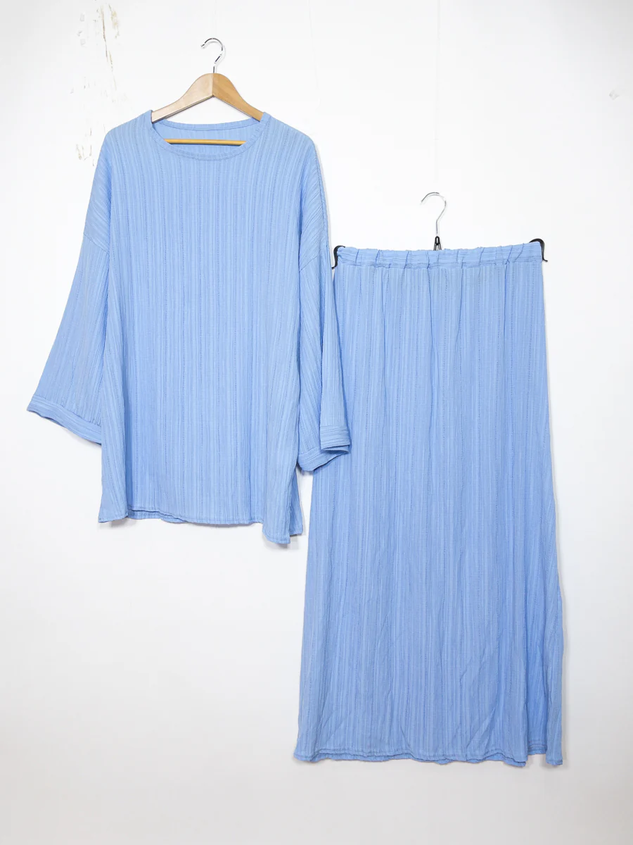 Abaya ensemble ref: EN2335 FF-85JU - Ensemble Abaya Tunique et Jupe évasée élégante – Image 8