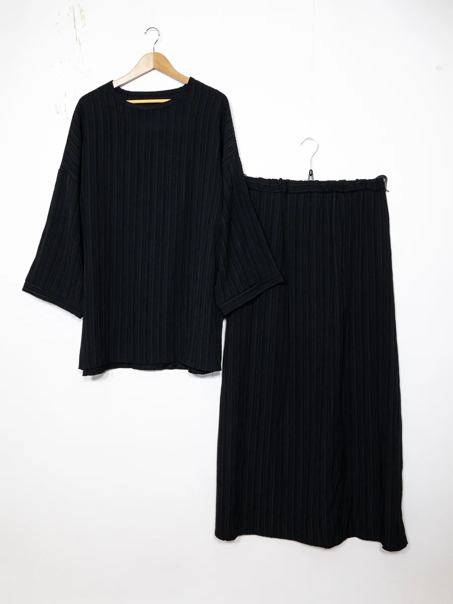 Abaya ensemble ref: EN2335 FF-85JU - Ensemble Abaya Tunique et Jupe évasée élégante – Image 3