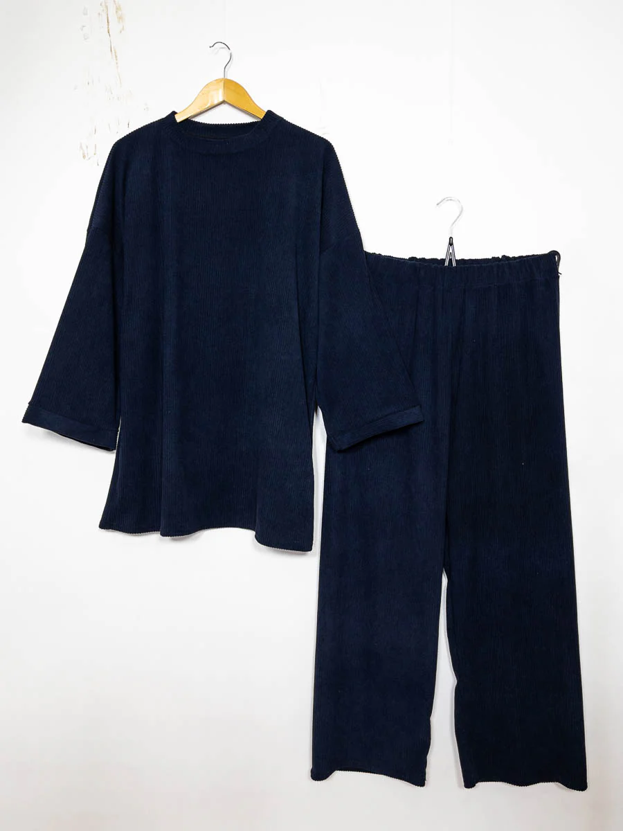 Ensemble côtelé pour l'hiver ref:2396 - Ensemble confortable Côtelé pour l’Hiver avec pantalon