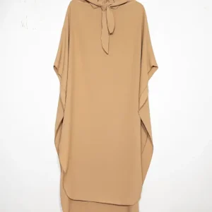 Khrimar soie de médine REF: 2371pk (stock limité) no restock - khimar longue en soie de Médine élégante et confortable