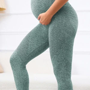 Beaumama leggings grossesse confortable casual moulante rayé femme enceinte