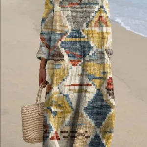 Naïa | Robe bohème à motifs ethniques