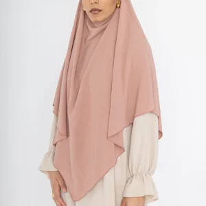 Khimar long en jazz ref: Ca2301jazz - Khimar long et ample en tissu jazz léger et fluide