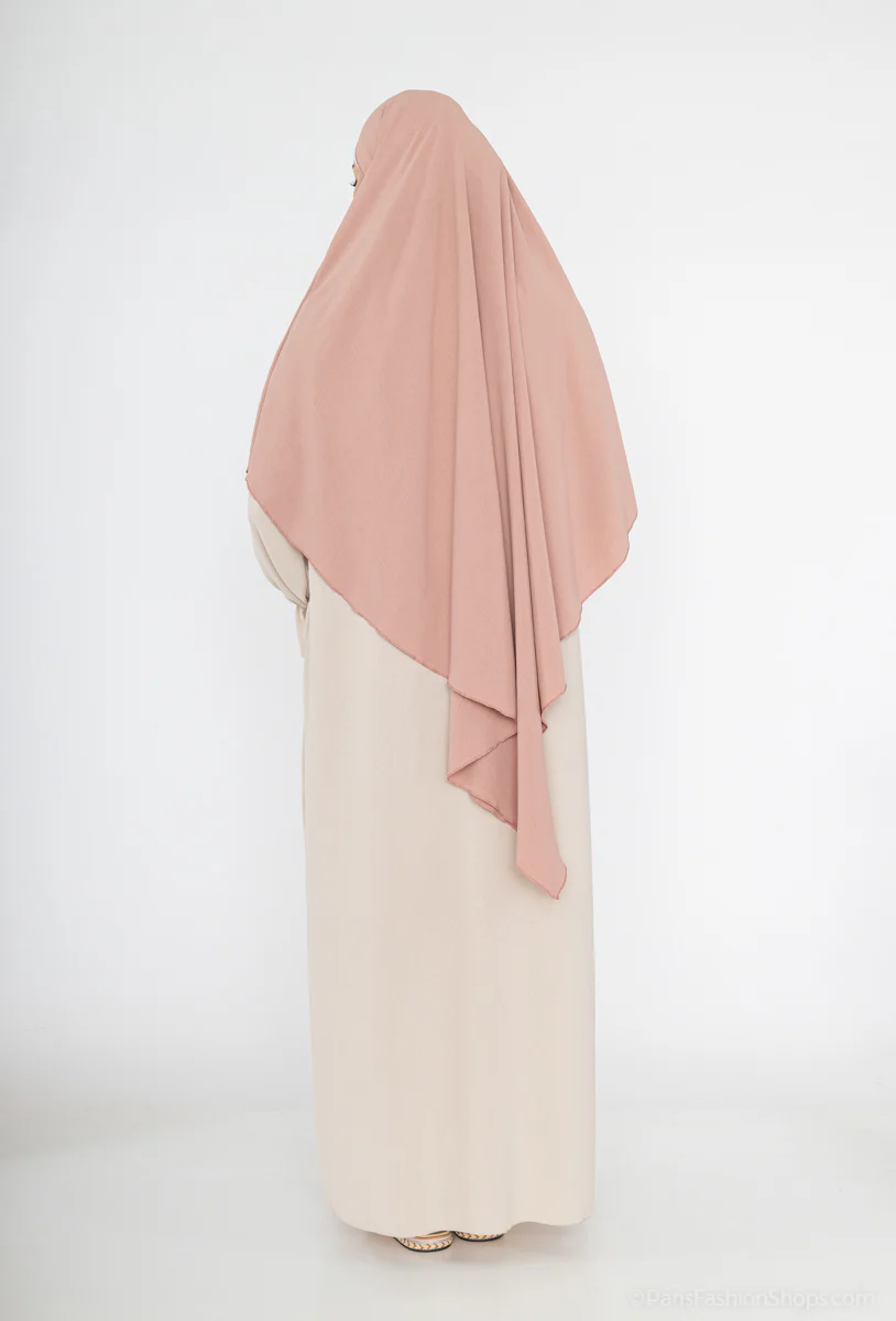 Khimar long en jazz ref: Ca2301jazz - Khimar long et ample en tissu jazz léger et fluide – Image 6