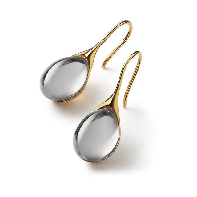 Boucles d'Oreilles en Cristal d'Or et d'Argent – Image 7