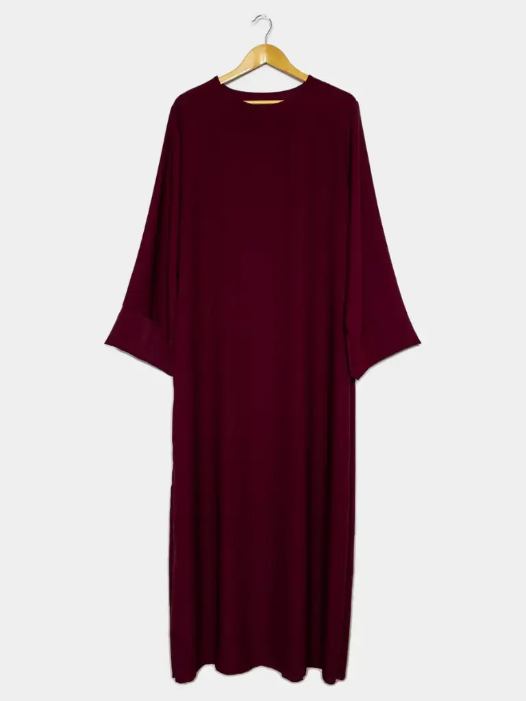 Abaya longue en soie de Médine REF: Ro2333pk – Image 4