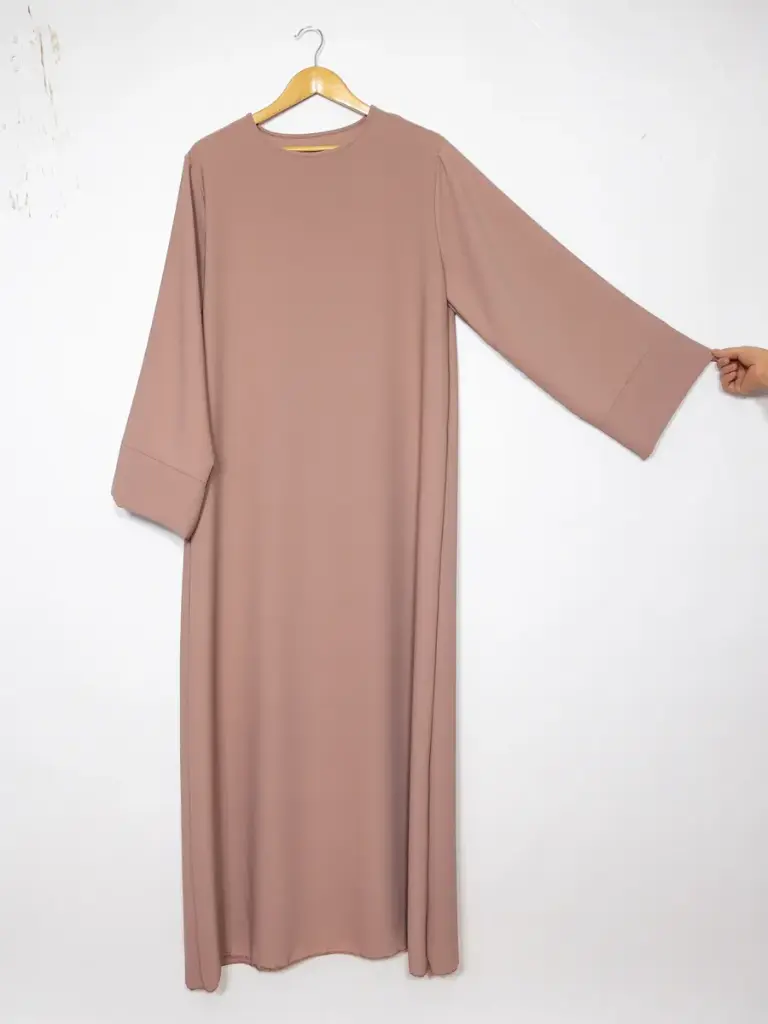 Abaya longue en soie de Médine REF: Ro2333pk – Image 3