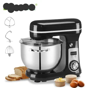 Robot pâtissier, mixeur, moteur silencieux, fouet à œufs, pétrin, 6 compartiment, vitesse, 1200 W, 6 L, DC