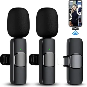 Microphones Lavalier sans fil pour iPhone Android Plug and Play Microphone antibruit sans fil YouTube TikTok Streaming en direct