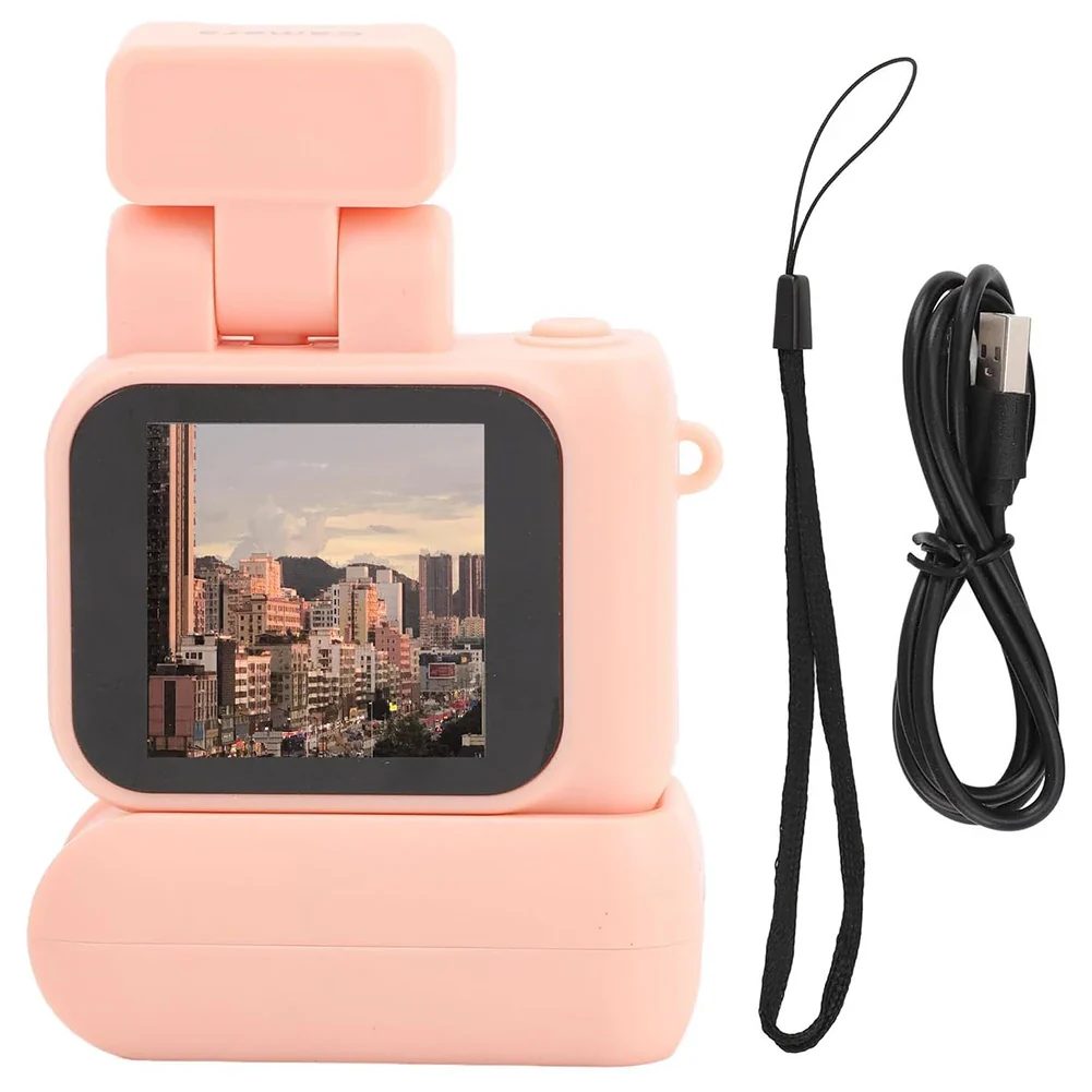 Mini caméra avec écran HD 1080p, appareil photo rétro ultra compact avec flash et station d'accueil pour batterie. Caméra de poche, petite caméra – Image 8