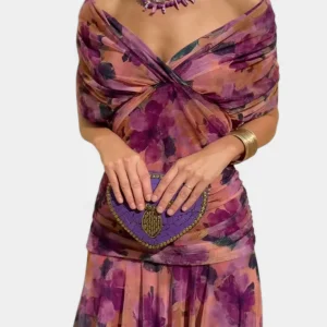 Alondra™ | Robe Longue Élégance Florale (Violet)