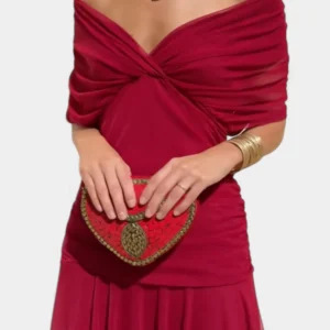 Alondra™ | Robe Longue Élégance Florale (Rouge)