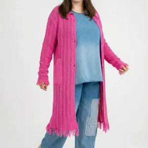 Cardigan Long 'Cotture' – Toucher Doux, Coupe Élégante & Aéré
