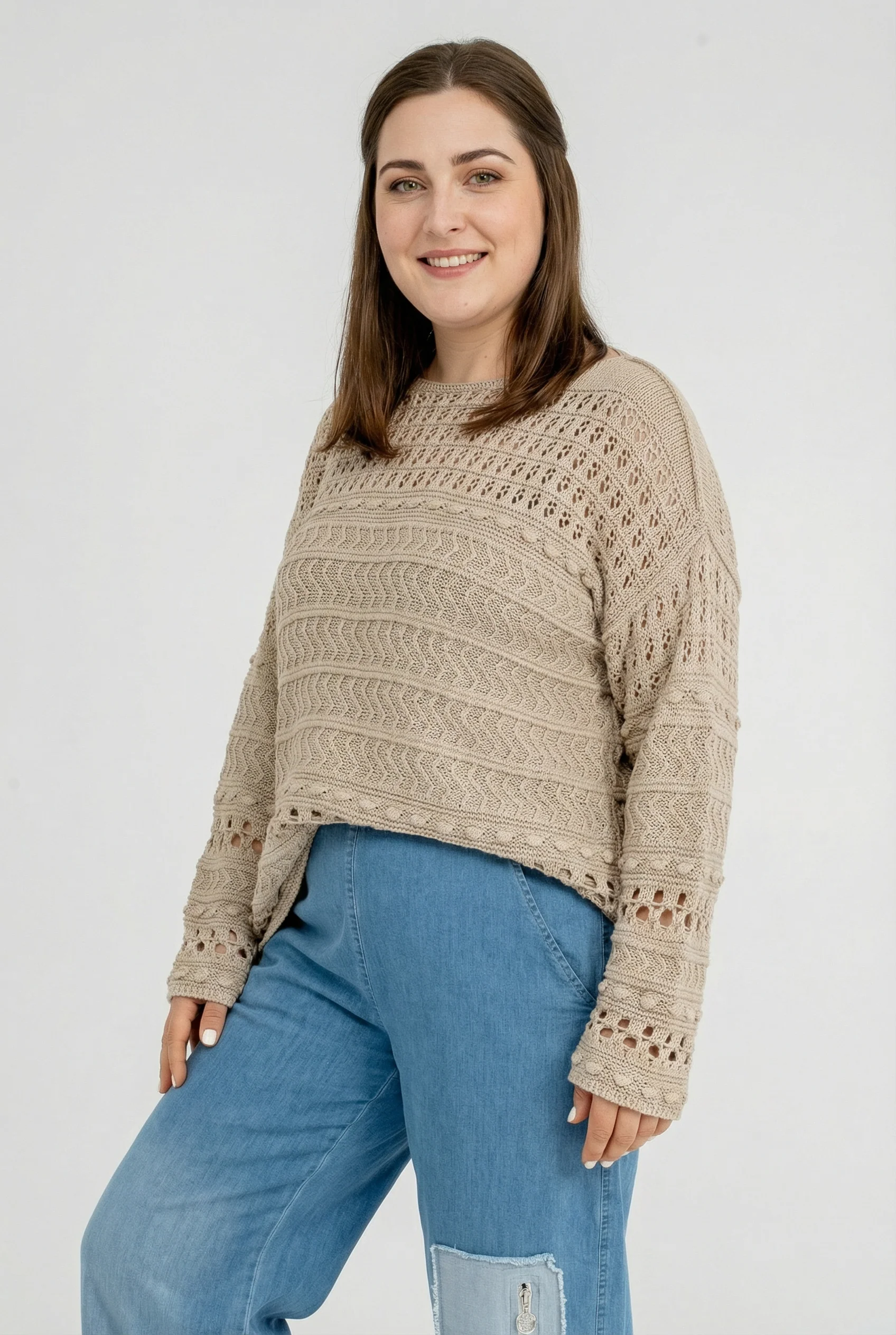 T-shirt en tricot 'Cotture' – Toucher doux, coupe élégante et aérée – Image 3