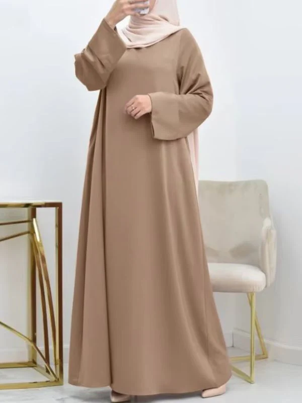 Abaya dubai ample beige sable – Image 2