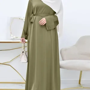 Abaya dubai ample vert olive