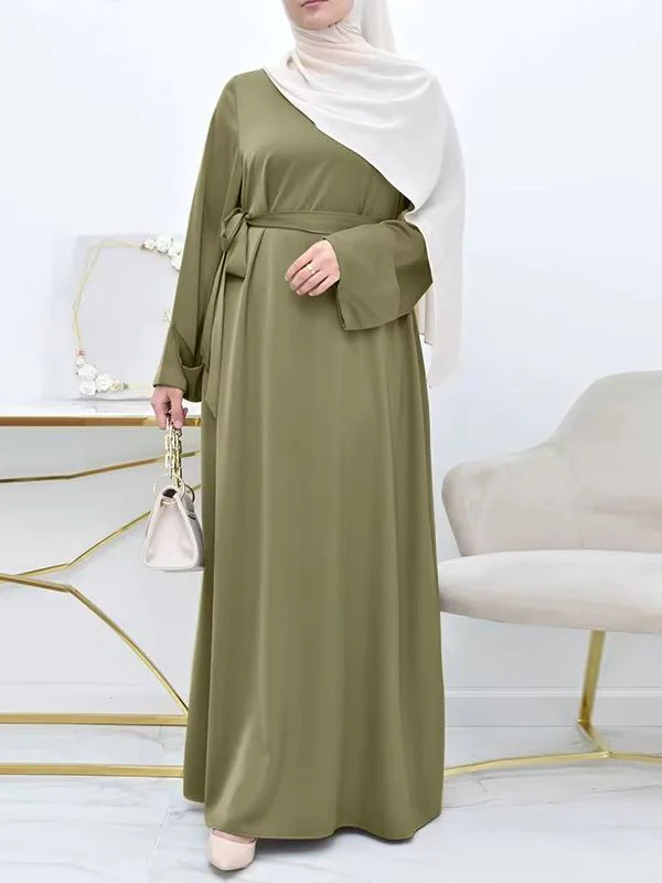 Abaya dubai ample vert olive