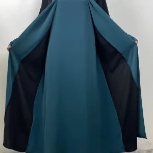 Abaya dubai kimono bleu émeraude