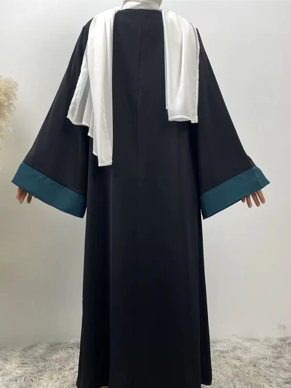Abaya dubai kimono bleu émeraude – Image 5