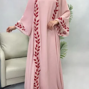 Abaya dubai kimono rose blush
