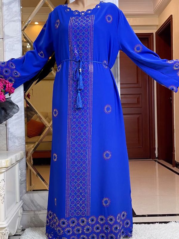 Abaya dubai luxe bleu impérial