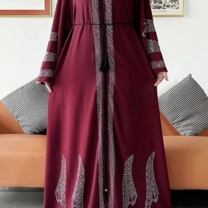 Abaya dubai luxe bordeaux