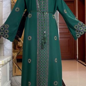 Abaya dubai luxe vert jade