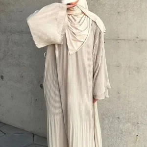 Abaya dubai robe longue beige